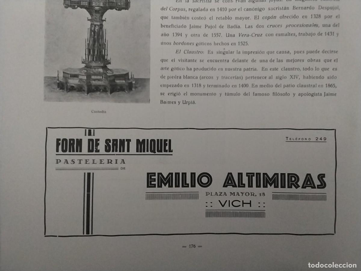 Collezionismo di Riviste e Giornali: PASTELERIA FORN DE SANT MIQUEL EMILIO ALTIMIRAS VICH VIC HOJA A&Ntilde;O 1926