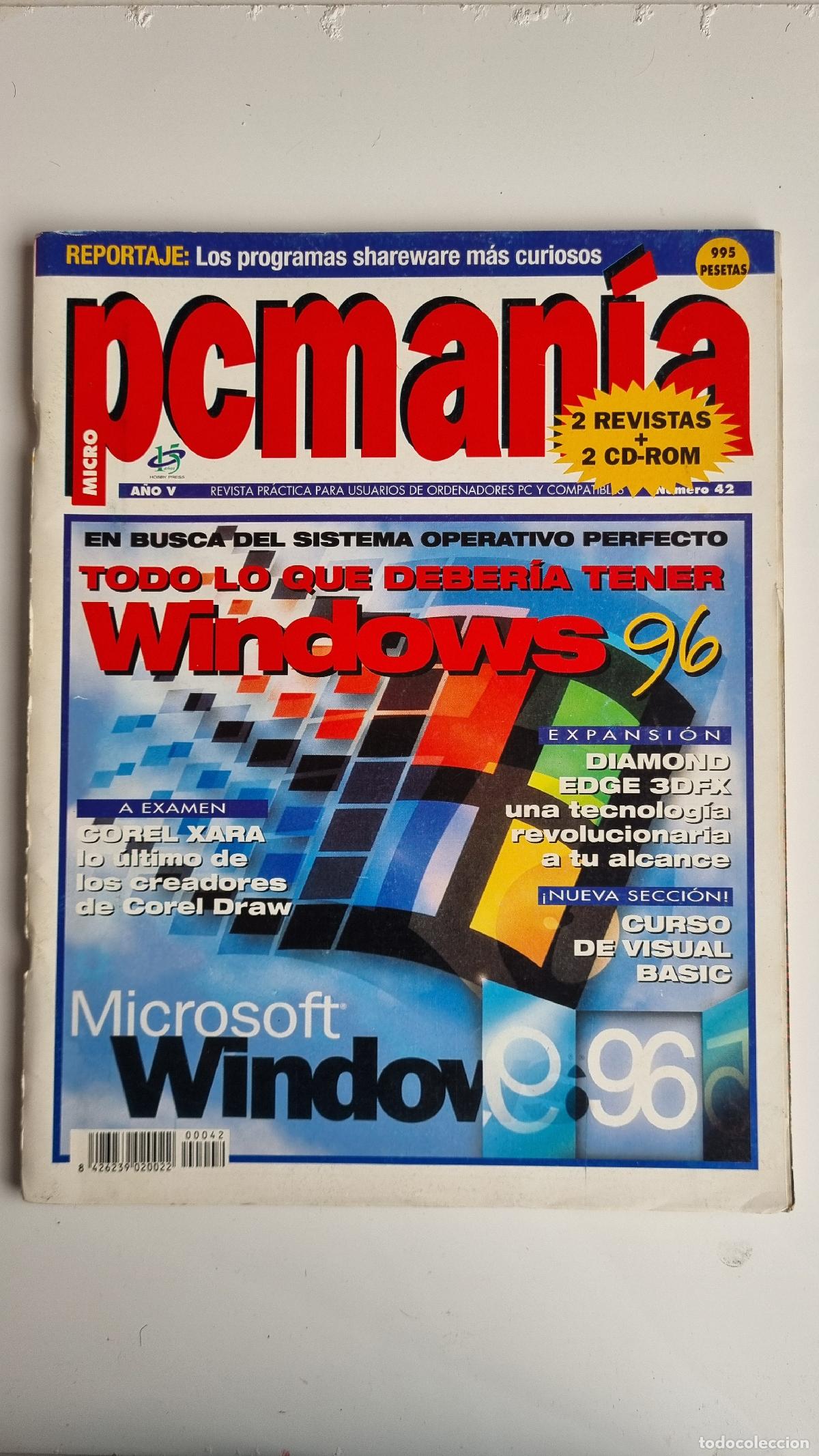 Coleccionismo de Revistas y Peri&oacute;dicos: Revista PCMan&iacute;a N&ordm; 42 - La b&uacute;squeda del sistema operativo perfecto: Lo que deber&iacute;a tener Windows 96