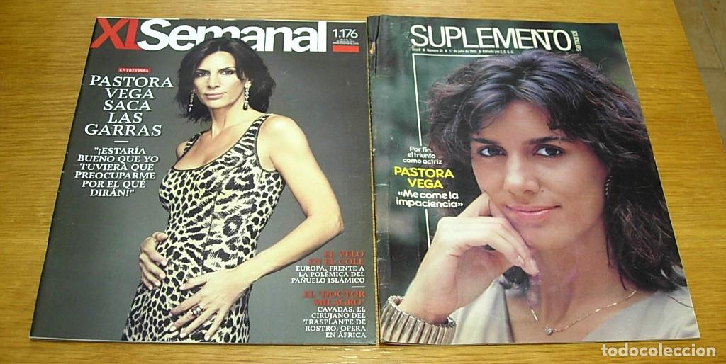 Coleccionismo de Revistas y Peri&oacute;dicos: Lote 2 Revistas PASTORA VEGA Suplemento Semanal 1988 + XL Semanal 2010 REAL MADRID