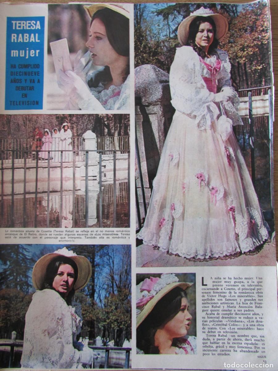Coleccionismo de Revistas y Peri&oacute;dicos: RECORTE REVISTA SEMANA 1621 1971 TERESA RABAL 2 P&Aacute;GS