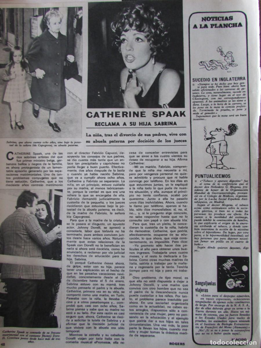 Coleccionismo de Revistas y Peri&oacute;dicos: RECORTE REVISTA SEMANA 1621 1971 CATHERINE SPAAK