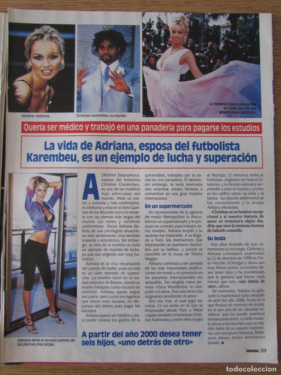 Coleccionismo de Revistas y Peri&oacute;dicos: RECORTE REVISTA SEMANA 3103 1999 ADRIANA SKLENARIKOVA