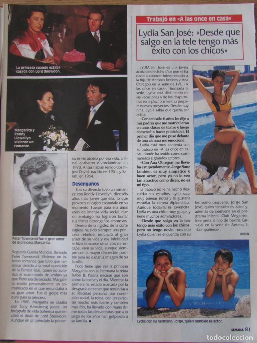 Coleccionismo de Revistas y Peri&oacute;dicos: RECORTE REVISTA SEMANA 3103 1999 LYDIA SAN JOS&Eacute;.