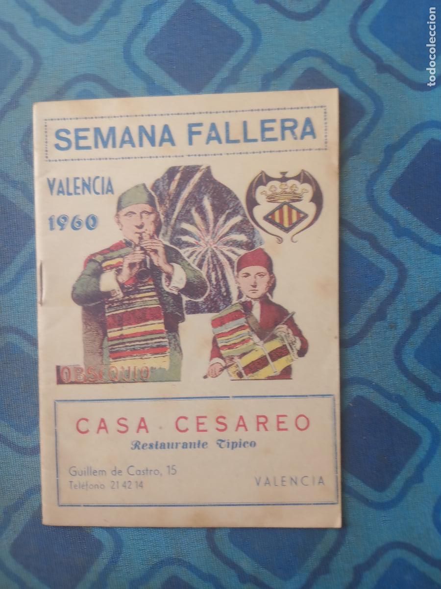 Coleccionismo de Revistas y Peri&oacute;dicos: SEMANA FALLERA 1960. FALLAS DE VALENCIA. PUBLICIDAD CASA CESARREO