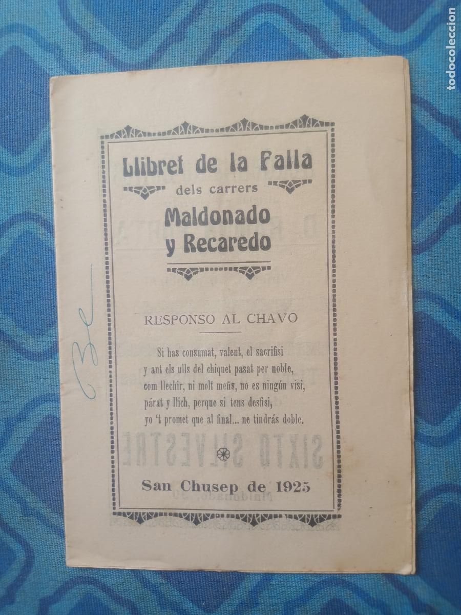 Coleccionismo de Revistas y Peri&oacute;dicos: REVISTA FALLERA, FALLAS DE VALENCIA, LLIBRET FALLA MALDONADO Y RECAREDO 1925