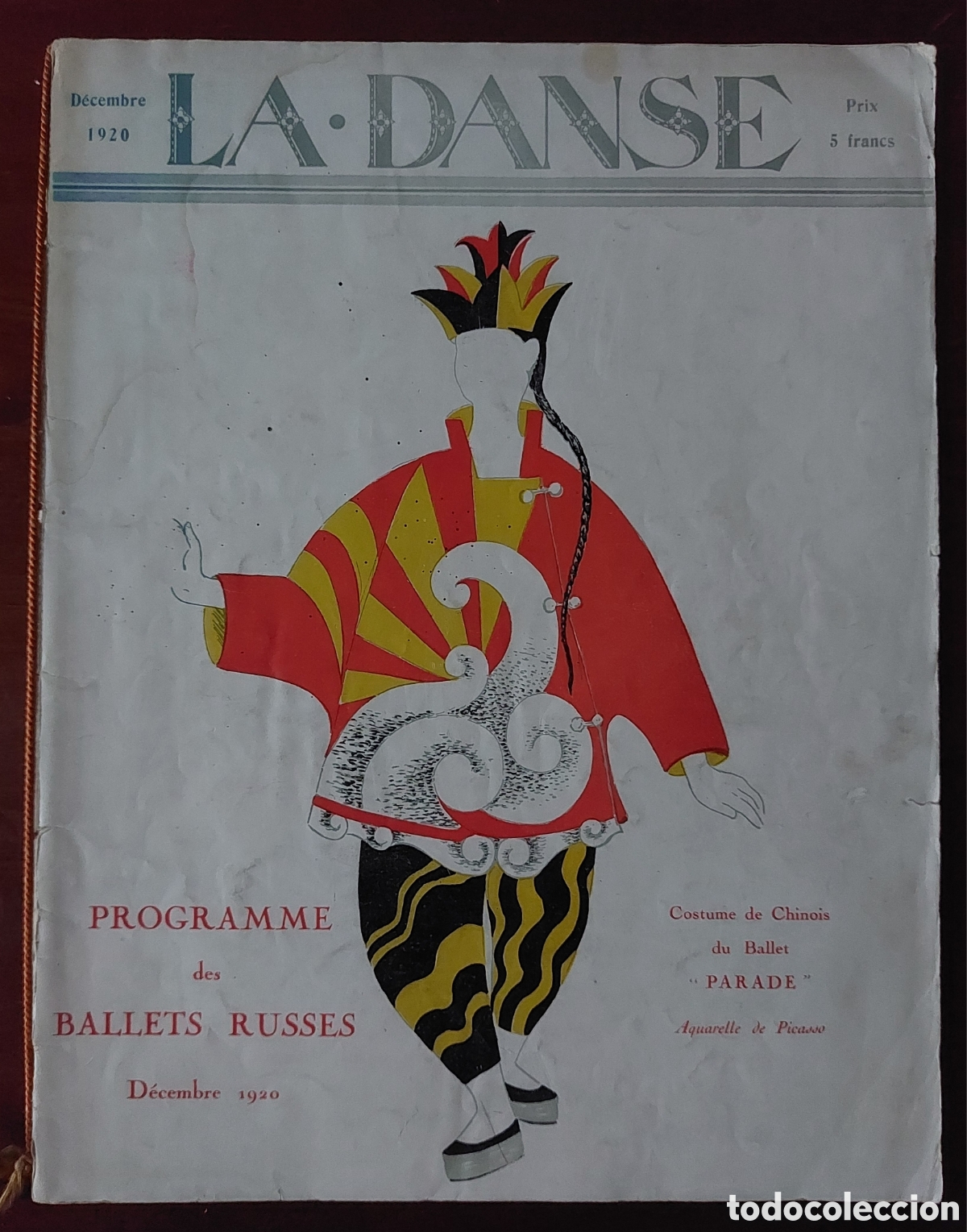 Coleccionismo de Revistas y Peri&oacute;dicos: La Danse. Ballets Russes. 1920. Picasso.