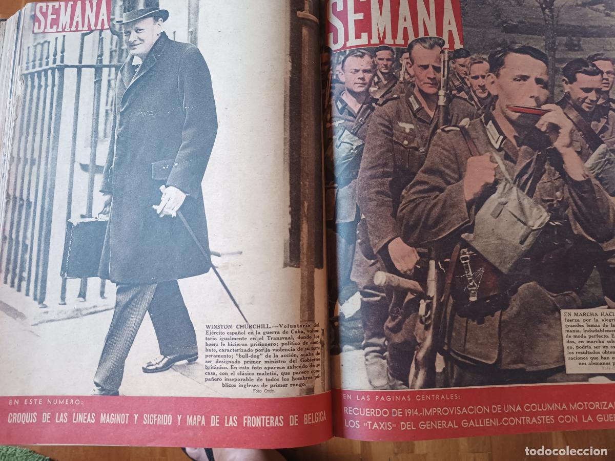 Coleccionismo de Revistas y Peri&oacute;dicos: REVISTA SEMANA 17 N&Uacute;MEROS ENCUADERNADOS A&Ntilde;O 1940