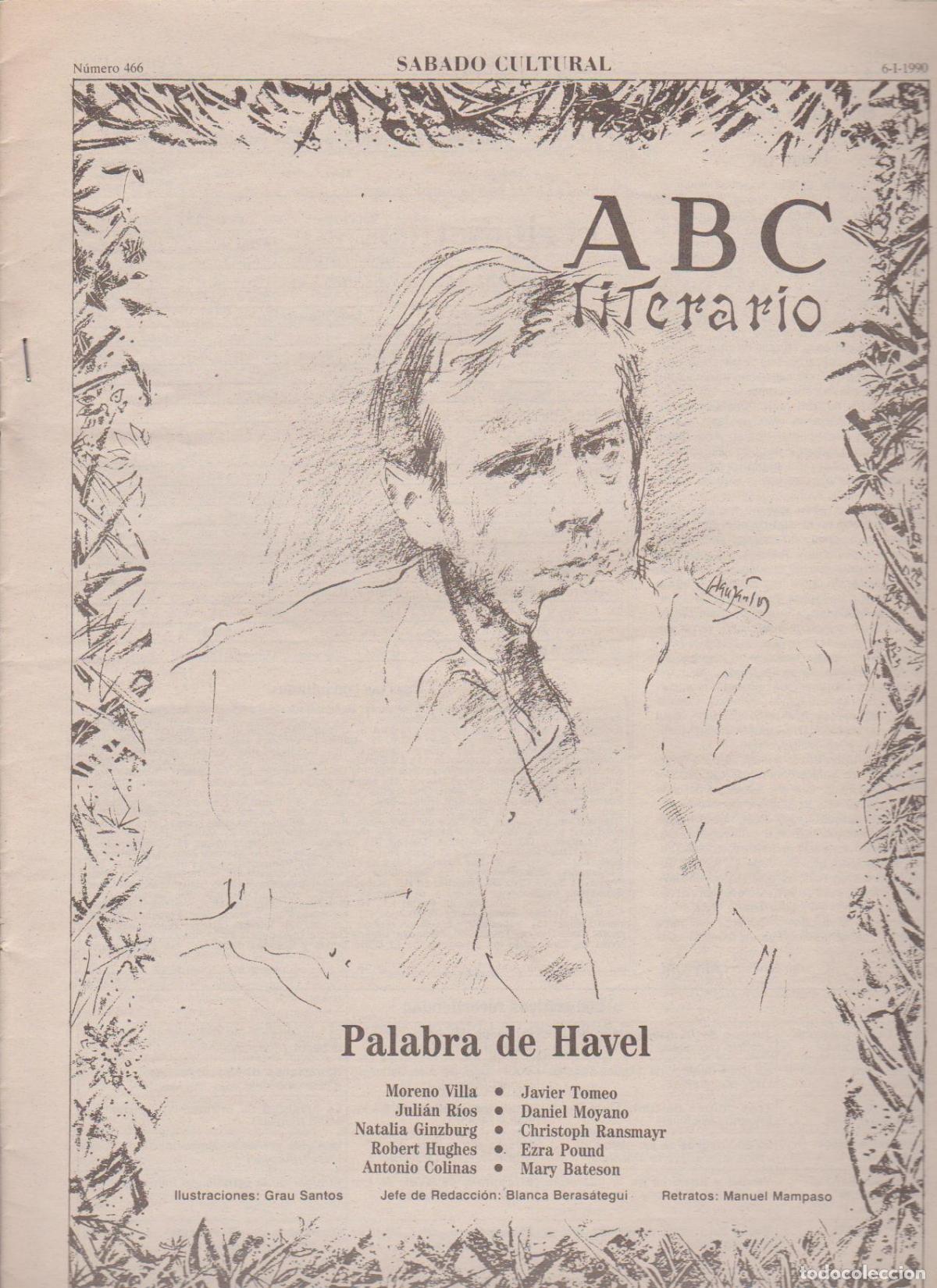 Coleccionismo de Revistas y Peri&oacute;dicos: Portada. V&agrave;clav Havel. Enero 1990. ABC Literario.