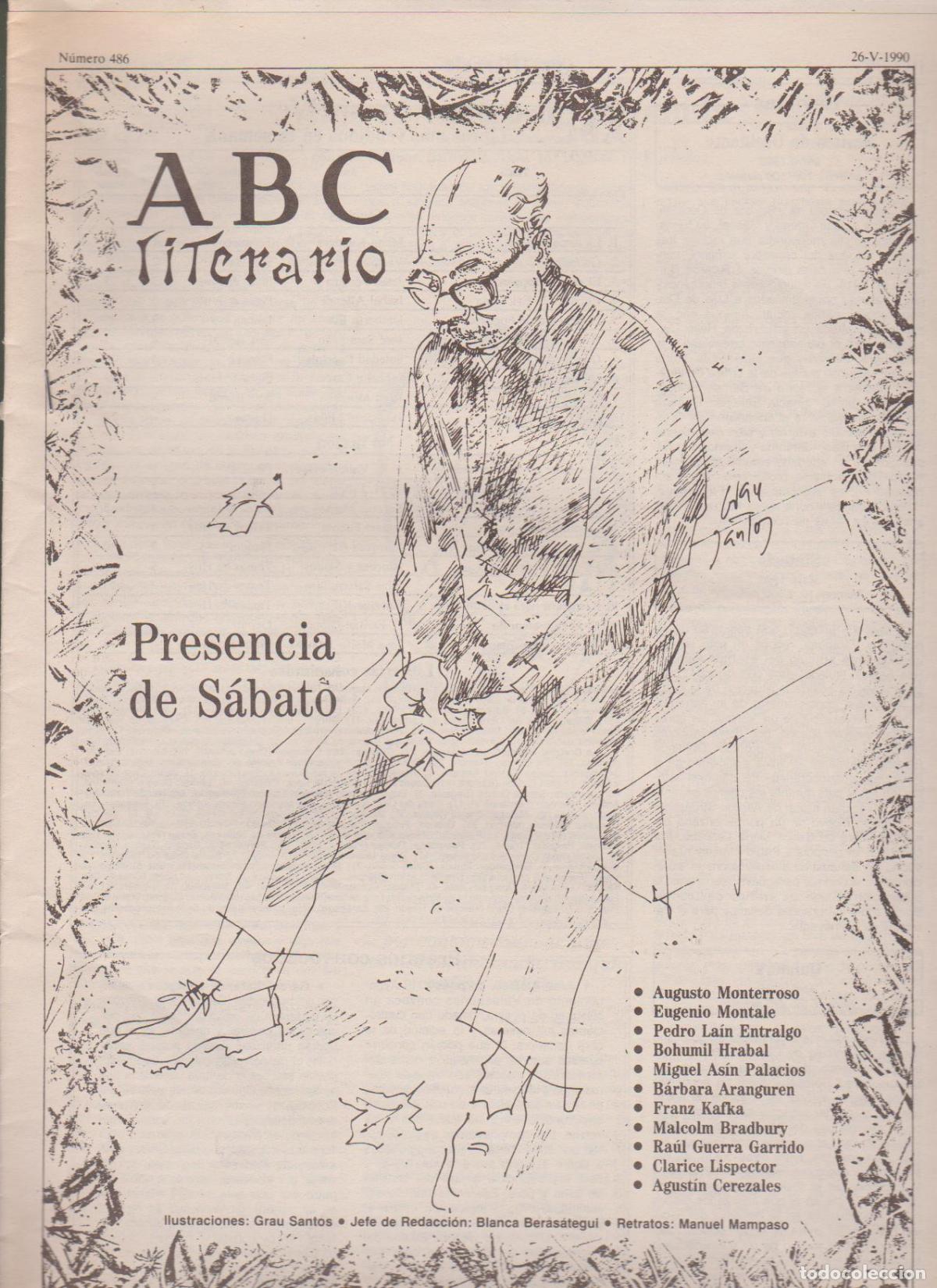 Coleccionismo de Revistas y Peri&oacute;dicos: Portada. Esrnesto S&aacute;bato. Mayo 1990. ABC Literario.