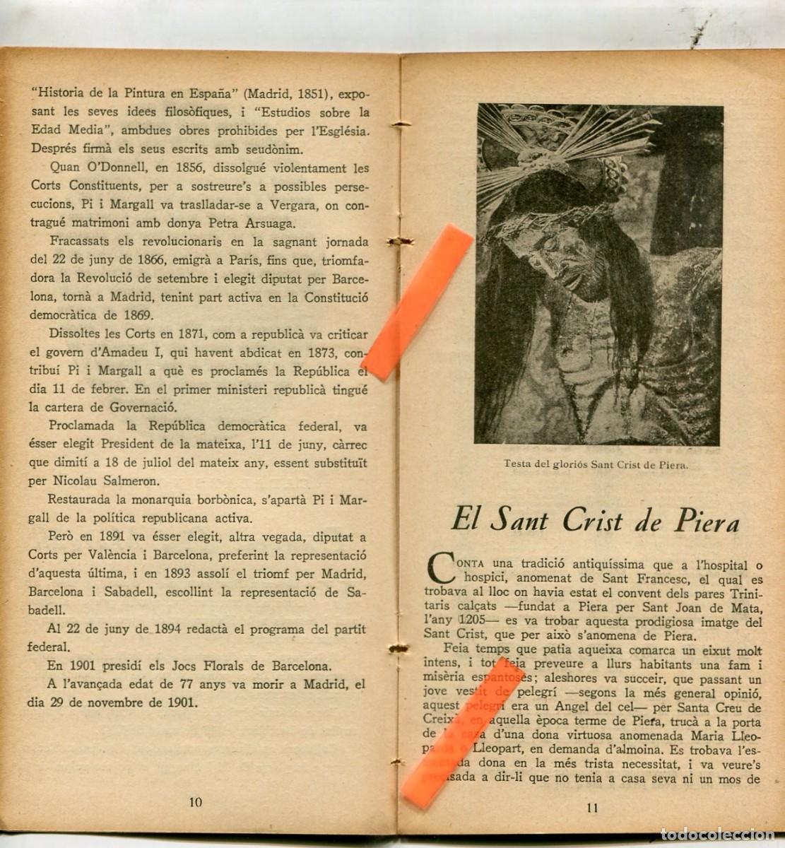 Coleccionismo de Revistas y Peri&oacute;dicos: REVISTA ANY 1936 MARIA FORTUNY RONDALLA DE SANT PERE DE VILAMAJOR OLOT EL SANT CRIST DE PIERA