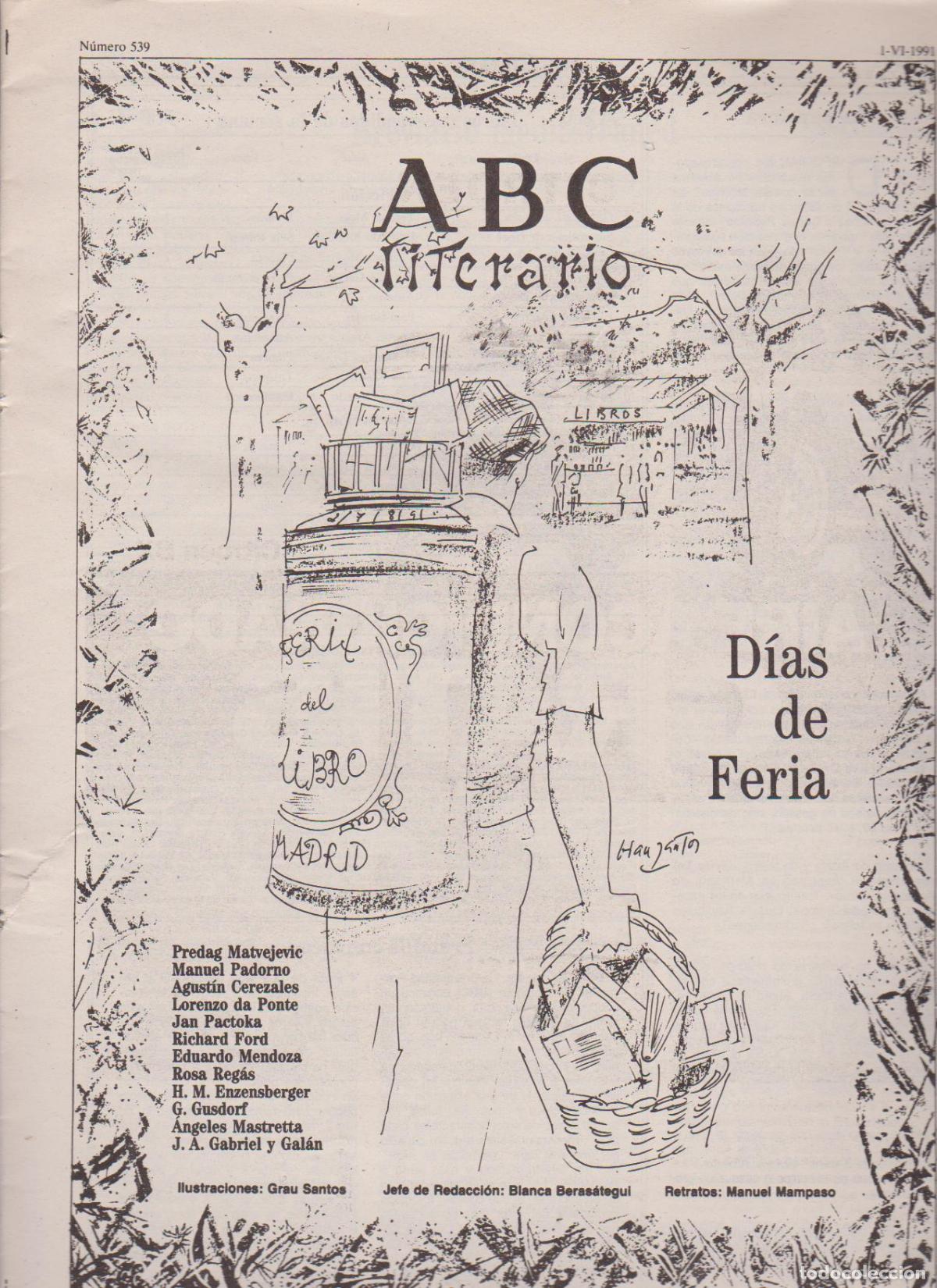 Coleccionismo de Revistas y Peri&oacute;dicos: Portada. Dias de Feria. Junio 1991. ABC Literario.