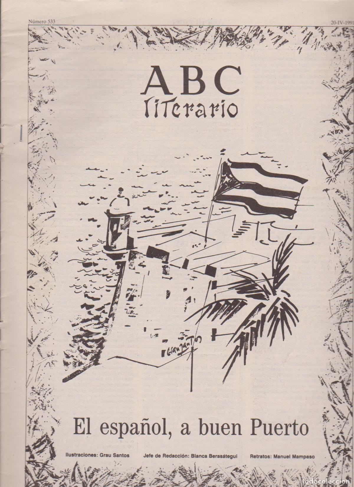 Coleccionismo de Revistas y Peri&oacute;dicos: Portada. El espa&ntilde;ol, a buen puerto. Abril 1991. ABC Literario.