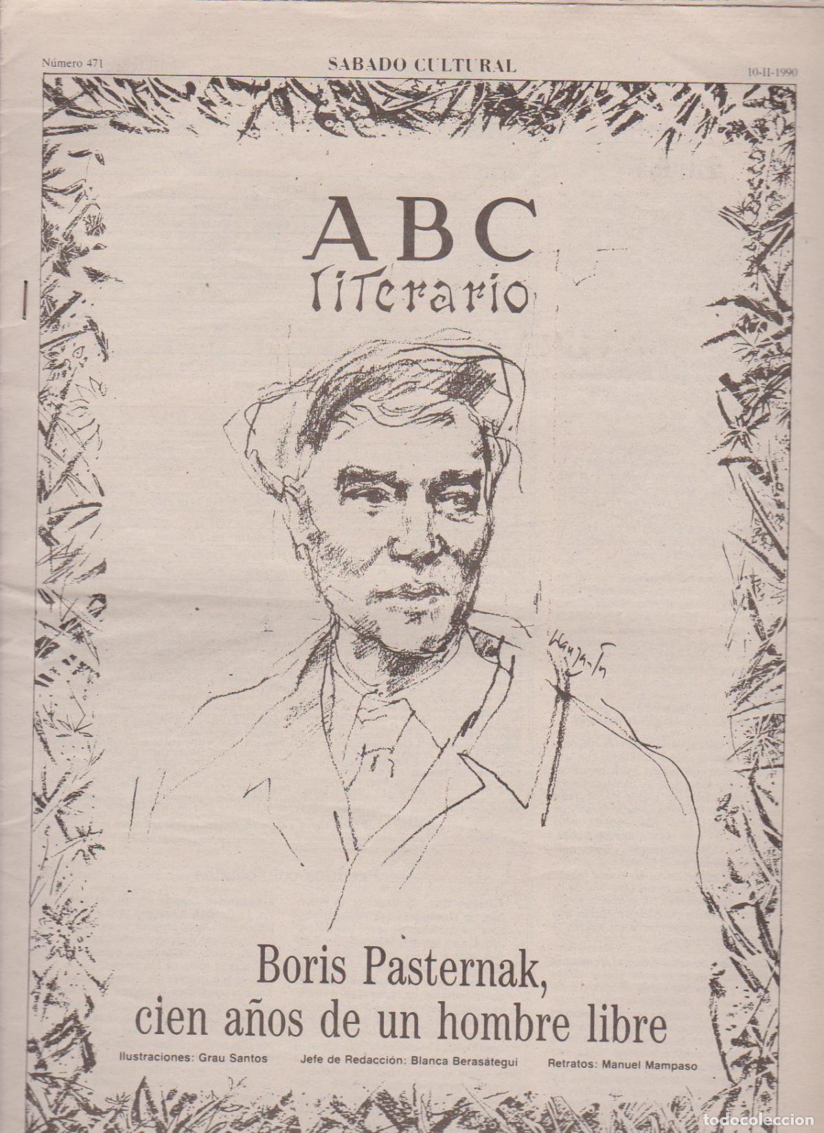 Coleccionismo de Revistas y Peri&oacute;dicos: Portada. Boris Pasternak. Febrero 1990. ABC Literario.