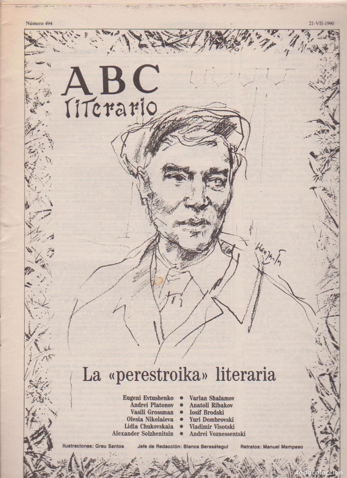 Coleccionismo de Revistas y Peri&oacute;dicos: Portada. La perestroika literaria. Julio 1990. ABC Literario.