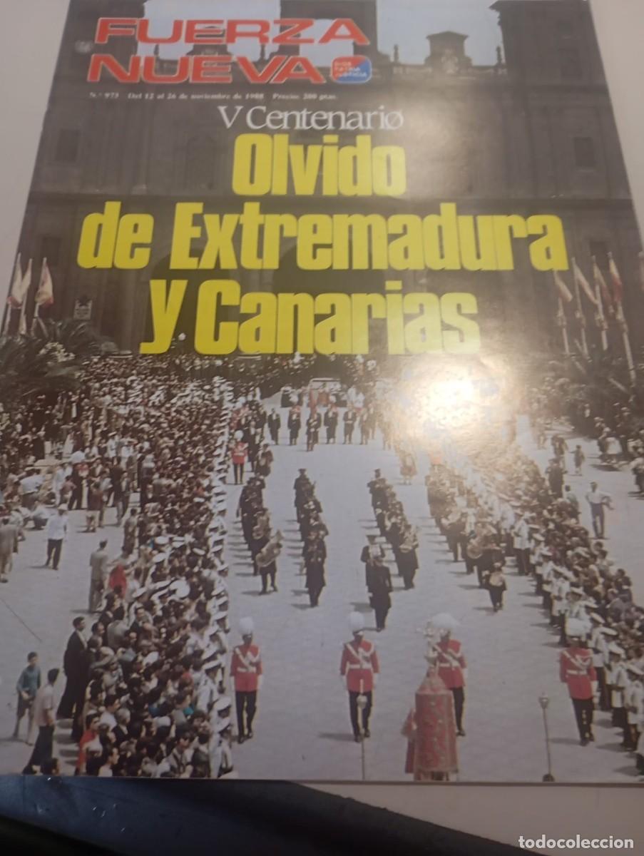Sammeln von Zeitschriften und Zeitungen: REVISTA FUERZA NUEVA N&ordm; 973 NOVIEMBRE DE 1988 REF. UR