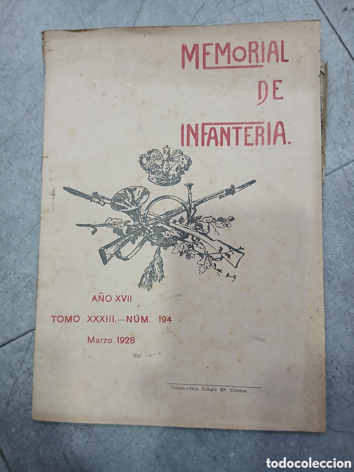 Coleccionismo de Revistas y Peri&oacute;dicos: Memorial de infanteria. Marzo de 1928