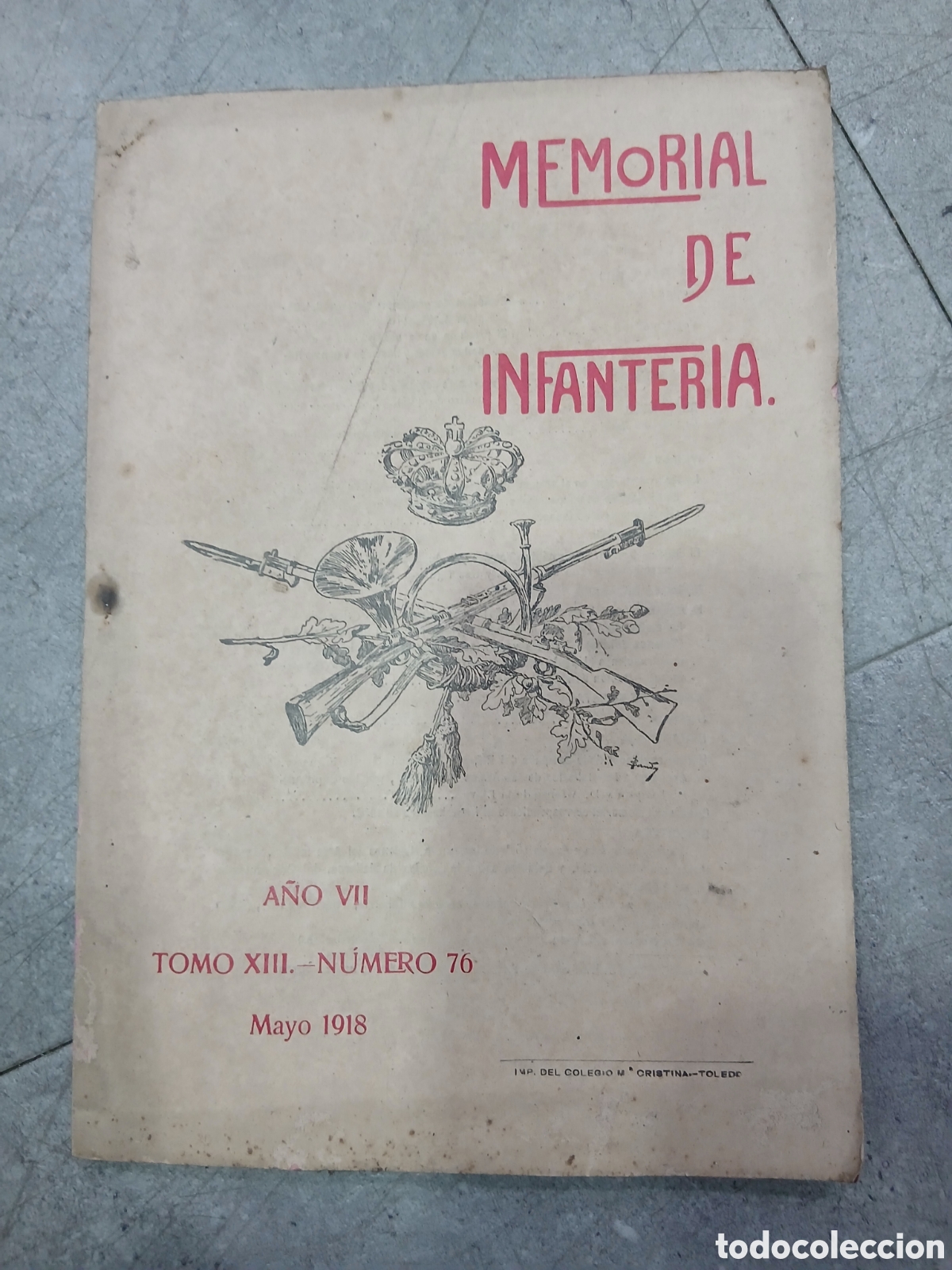 Coleccionismo de Revistas y Peri&oacute;dicos: Memorial de infanteria. Mayo de 1918.