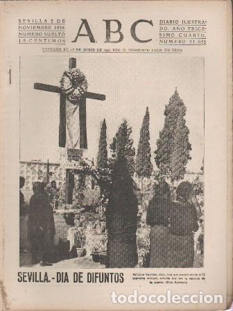 Coleccionismo de Revistas y Peri&oacute;dicos: PERIODICO ABC DE SEVILLA 2 DE NOVIEMBRE DE 1938 N&ordm; 11052 - A-ABC-0614