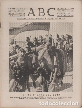 Coleccionismo de Revistas y Peri&oacute;dicos: PERIODICO ABC DE SEVILLA 8 DE NOVIEMBRE DE 1938 N&ordm; 11057 - A-ABC-0619