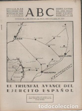 Coleccionismo de Revistas y Peri&oacute;dicos: PERIODICO ABC DE SEVILLA 13 DE NOVIEMBRE DE 1938 N&ordm; 11062 - A-ABC-0624