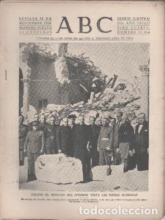 Coleccionismo de Revistas y Peri&oacute;dicos: PERIODICO ABC DE SEVILLA 16 DE NOVIEMBRE DE 1938 N&ordm; 11064 - A-ABC-0626