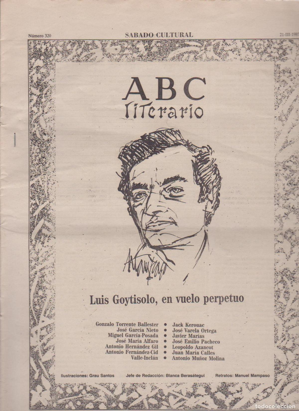 Coleccionismo de Revistas y Peri&oacute;dicos: Portada. Luis Goytisolo. Marzo 1987. ABC Literario.