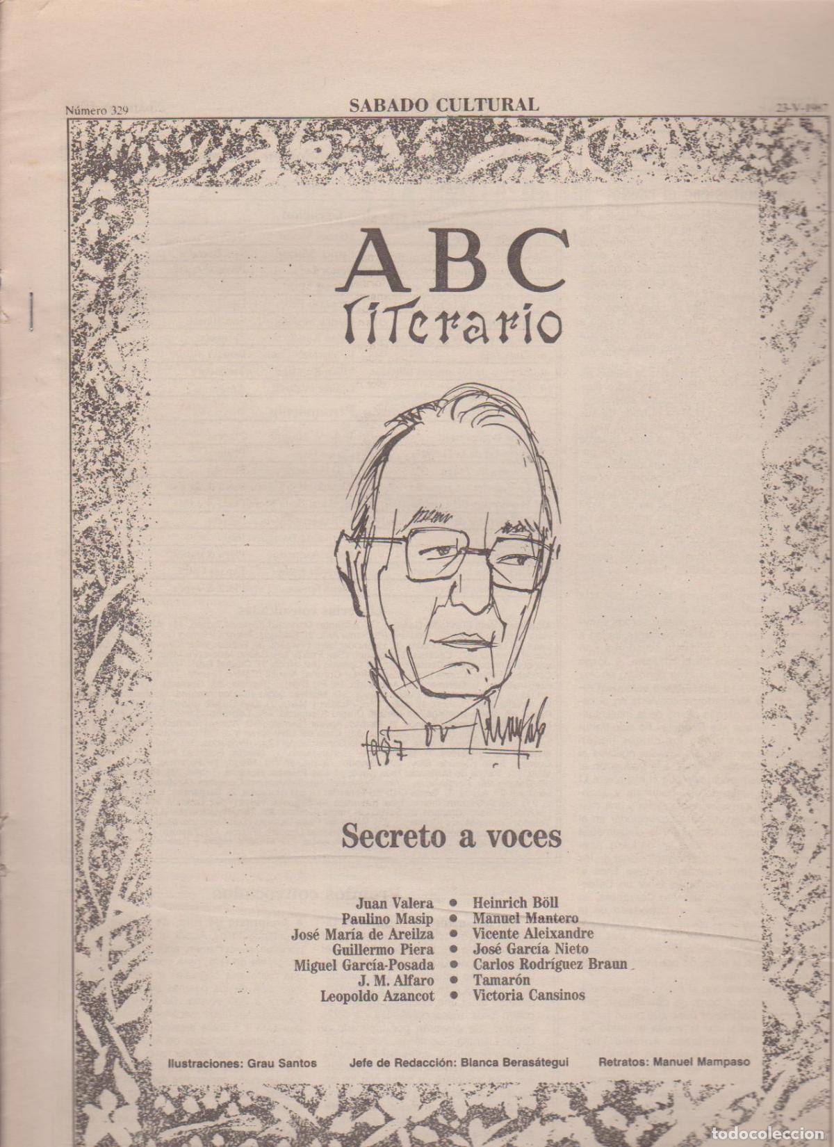 Coleccionismo de Revistas y Peri&oacute;dicos: Portada. Jesus Aguirre, Duque de Alba. Secreto a voces. Mayo 1987. ABC Literario.