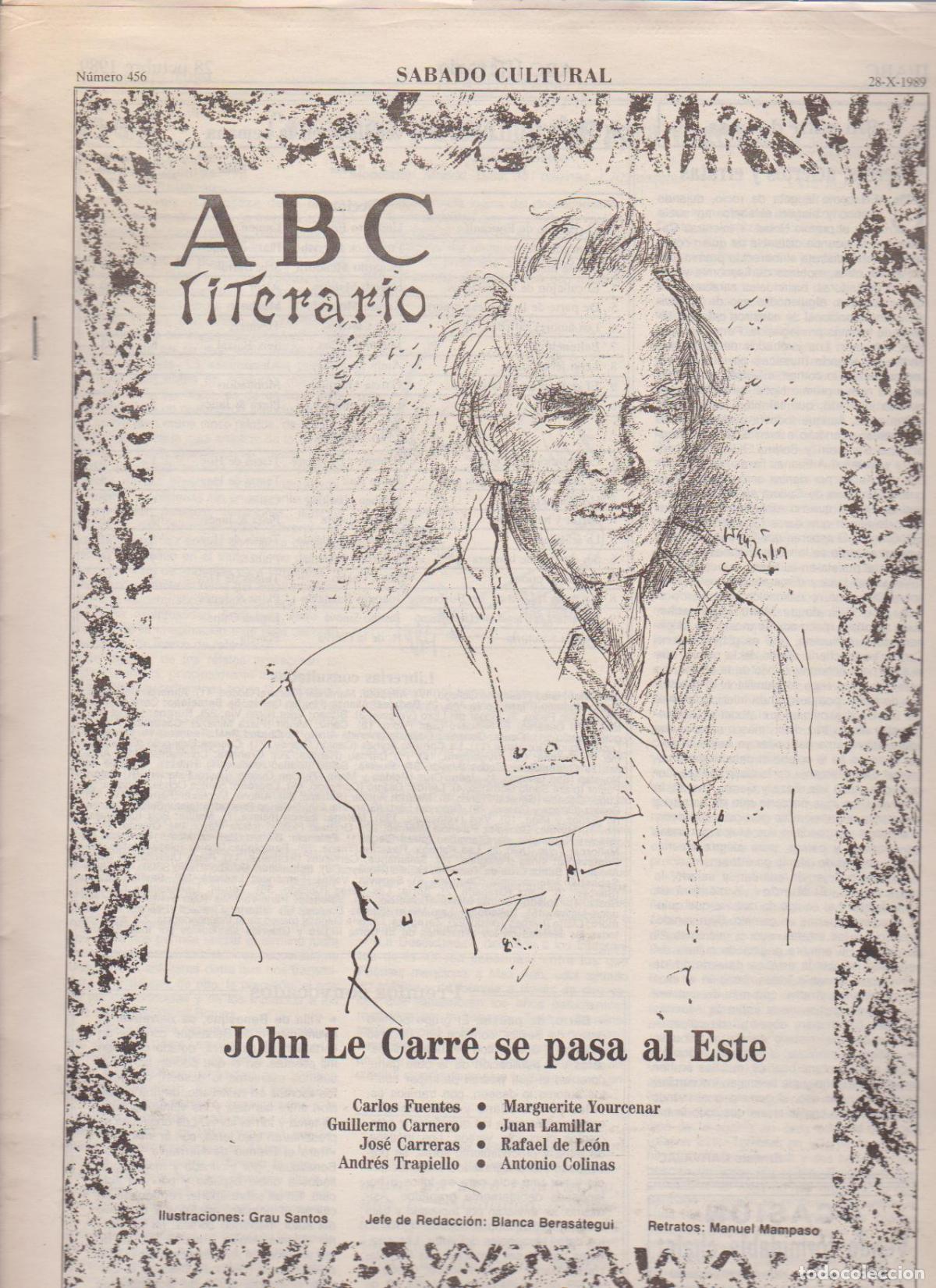 Coleccionismo de Revistas y Peri&oacute;dicos: Portada. John Le Carr&eacute;. Octubre 1989. ABC Literario.