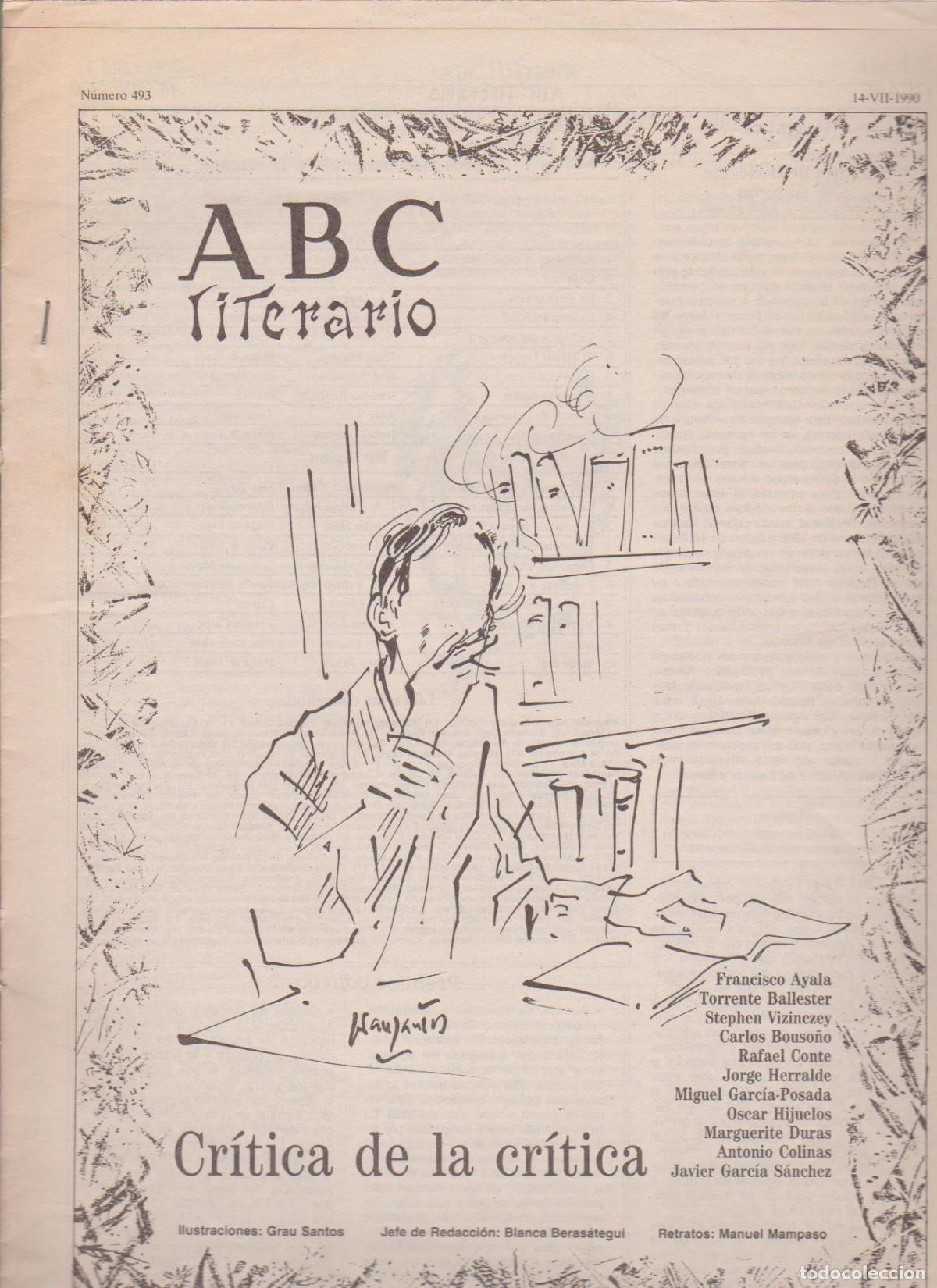 Coleccionismo de Revistas y Peri&oacute;dicos: Portada. Cr&iacute;tica de la critica litreraria. Julio 1990. ABC Literario.