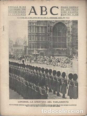 Coleccionismo de Revistas y Peri&oacute;dicos: PERIODICO ABC DE SEVILLA 30 DE NOVIEMBRE DE 1938 N&ordm; 11076 - A-ABC-0638
