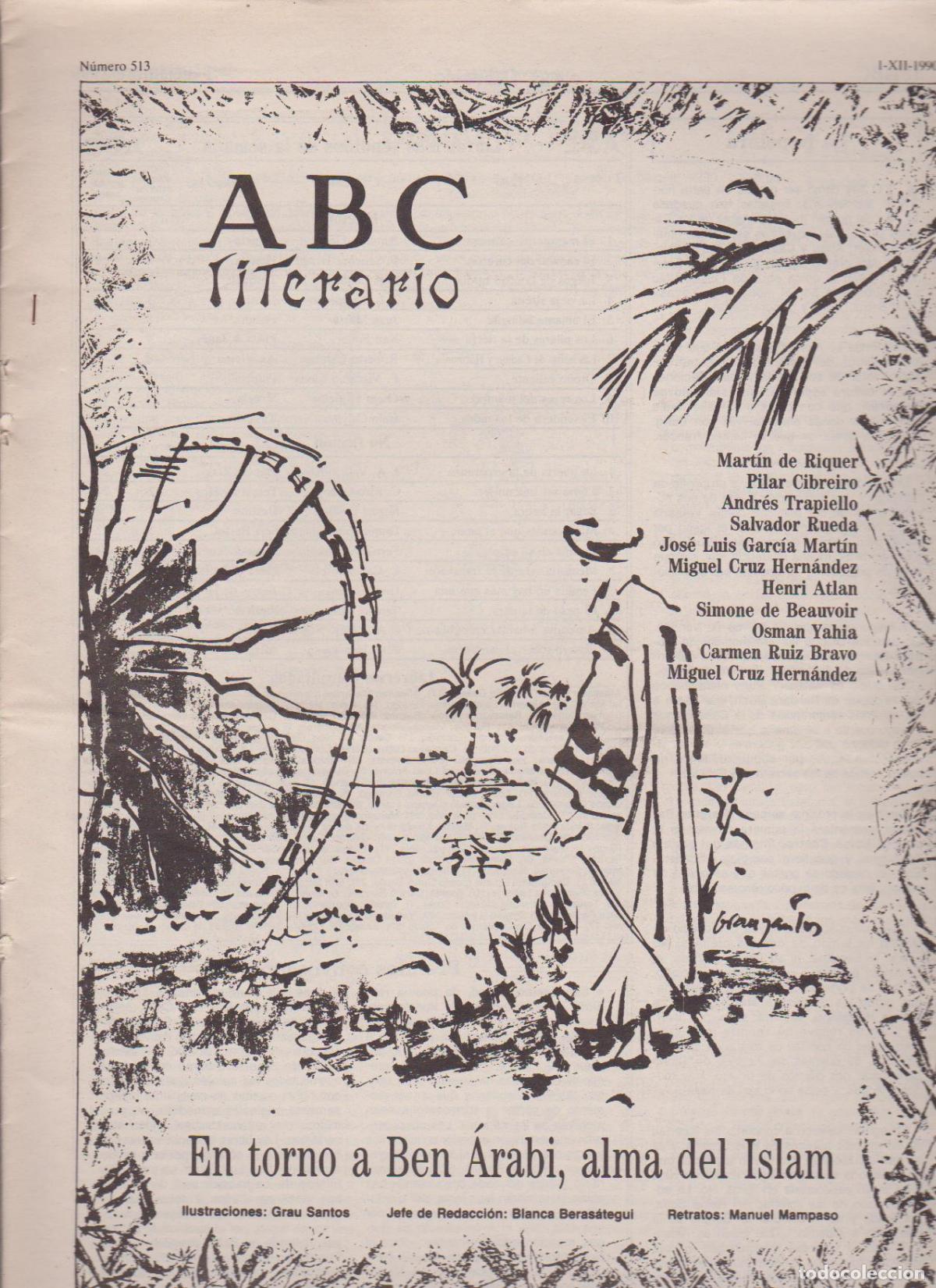 Coleccionismo de Revistas y Peri&oacute;dicos: Portada. Ben &Aacute;rabi. Diciembre 1990. ABC Literario.