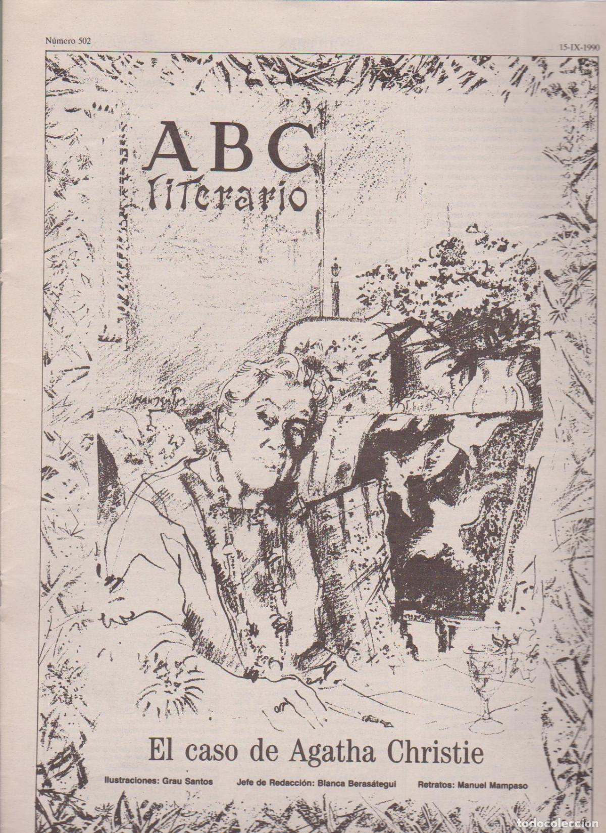 Coleccionismo de Revistas y Peri&oacute;dicos: Portada. Agatha Christie Noviembre 1990. ABC Literario.