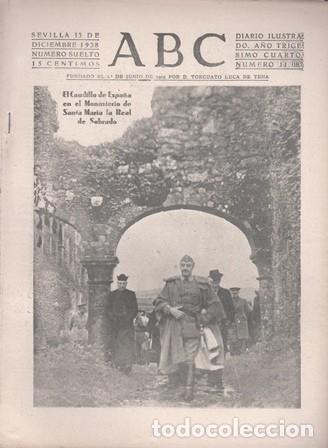 Coleccionismo de Revistas y Peri&oacute;dicos: PERIODICO ABC DE SEVILLA 13 DE DICIEMBRE DE 1938 N&ordm; 11087 - A-ABC-0649