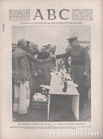 Coleccionismo de Revistas y Peri&oacute;dicos: PERIODICO ABC DE SEVILLA 15 DE DICIEMBRE DE 1938 N&ordm; 11089 - A-ABC-0651