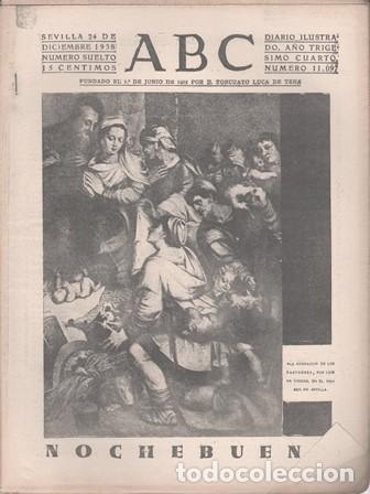 Coleccionismo de Revistas y Peri&oacute;dicos: PERIODICO ABC DE SEVILLA 24 DE DICIEMBRE DE 1938 N&ordm; 11097 - A-ABC-0658