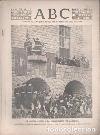 Coleccionismo de Revistas y Peri&oacute;dicos: PERIODICO ABC DE SEVILLA 28 DE DICIEMBRE DE 1938 N&ordm; 11099 - A-ABC-0660