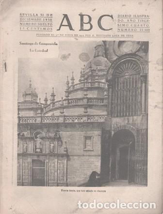 Coleccionismo de Revistas y Peri&oacute;dicos: PERIODICO ABC DE SEVILLA 31 DE DICIEMBRE DE 1938 N&ordm; 11102 - A-ABC-0663