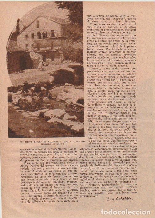 Coleccionismo de Revistas y Peri&oacute;dicos: * GREDOS * NAVACEPEDA * &iquest;Qu&eacute; hay? / Luis Gabaldon - 1934