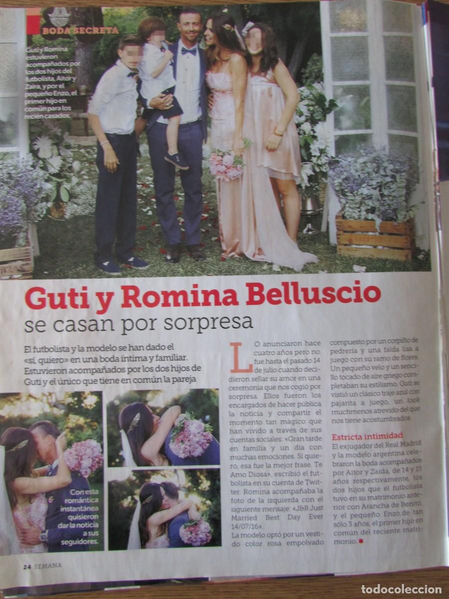 Coleccionismo de Revistas y Peri&oacute;dicos: RECORTE REVISTA SEMANA 3990 2016 GUTI Y ROMINA BELLUSCIO