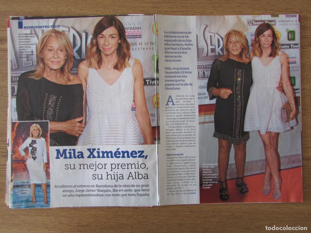 Coleccionismo de Revistas y Peri&oacute;dicos: RECORTE REVISTA SEMANA 3990 2016 MILA XIM&Eacute;NEZ Y ALBA SANTANA XIM&Eacute;NEZ