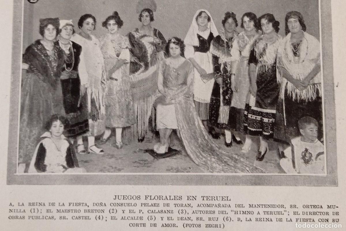 Sammeln von Zeitschriften und Zeitungen: TERUEL - JUEGOS FLORALES - UNA HOJA PUBLI A&Ntilde;OS 20