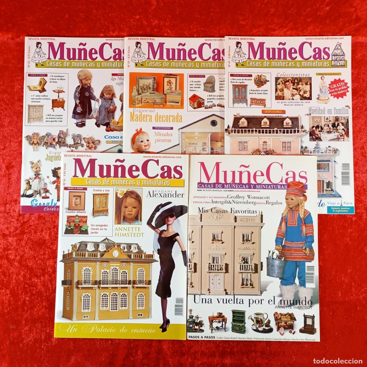 Collectionnisme de Revues et Journaux: MU&Ntilde;ECAS - CASAS DE MU&Ntilde;ECAS Y MINIATURAS - 5 REVISTAS BIMESTRALES - N&ordm; 32, 33, 41, 52, 53 / 734