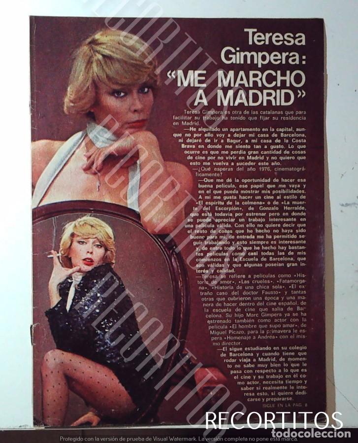 Coleccionismo de revistas y peri&oacute;dicos: TERESA GIMPERA MODELO Y ACTRIZ