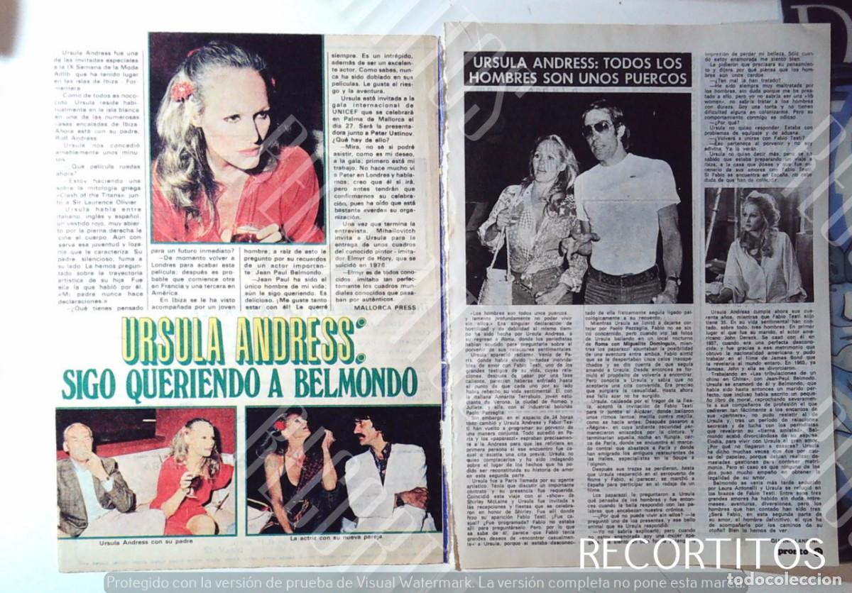 Coleccionismo de revistas y peri&oacute;dicos: URSULA ANDRESS FABIO TESTI JEAN PAUL BELMONDO