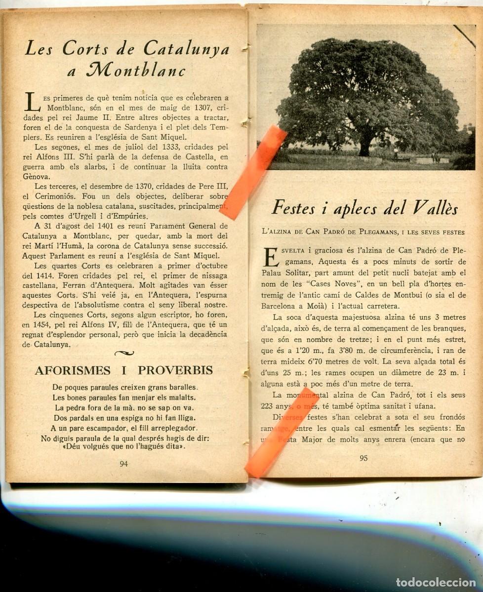 Coleccionismo de Revistas y Peri&oacute;dicos: REVISTA ANY 1936 LES CORTS D'ARAGO REUNIDES A MONTBLANC ARBRE MONUMENTAL ALZINA CAN PADRO PLEGAMANS