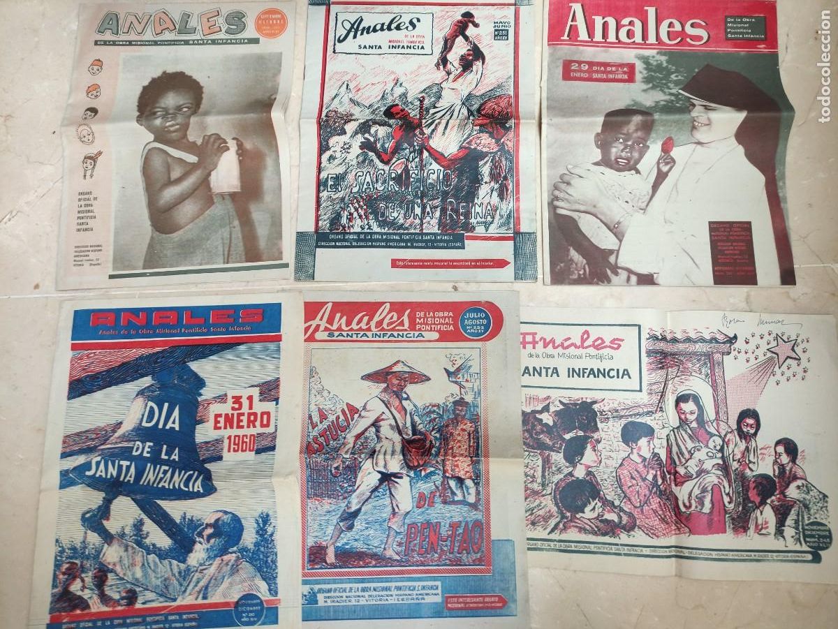 Coleccionismo de Revistas y Peri&oacute;dicos: Revistas Anales. De la obra Misional Pontificia Santa infancia. A&ntilde;os 50-60.