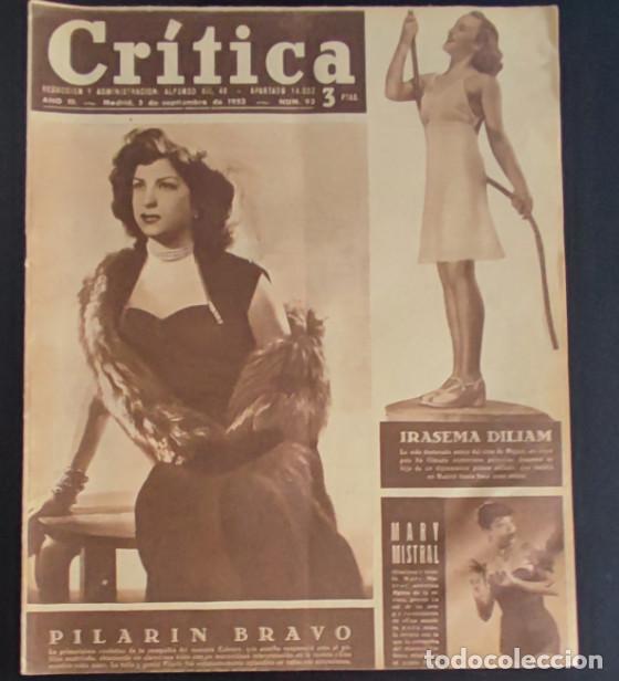 Collection Magazines and Newspapers: REVISTA CRITICA 1953, PILARIN BRAVO, MARY MISTRAL, IRASEMA DILIAM, FESTIVAL CINE DE MALAGA, PADDY,