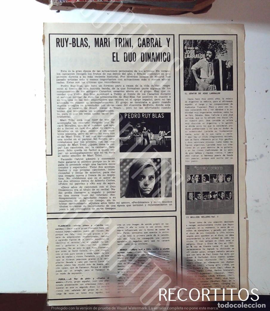 Coleccionismo de revistas y peri&oacute;dicos: MARI TRINI JOSE LARRALDE PEDRO RUY BLAS