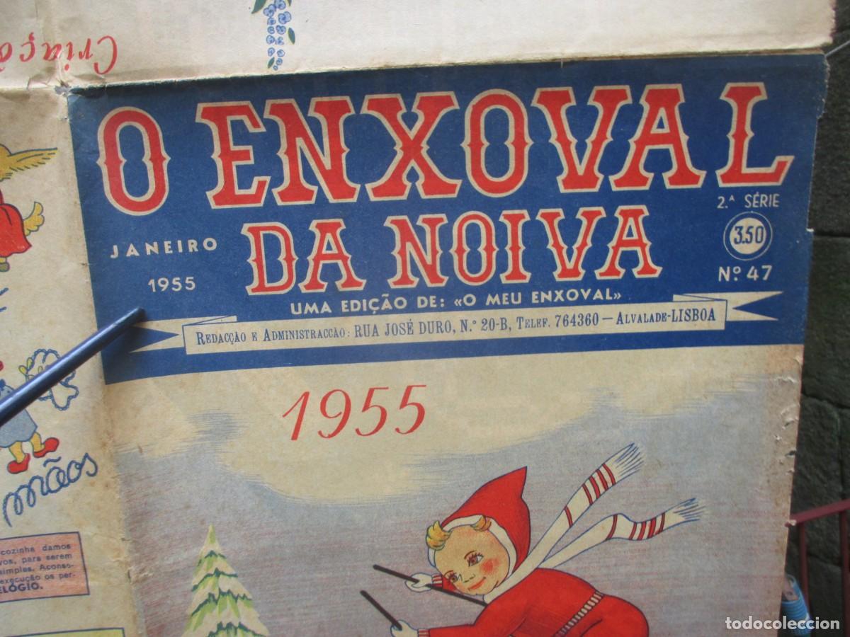 Coleccionismo de Revistas y Peri&oacute;dicos: Patr&oacute;n desplegable n&ordm; 47 1955 de 100x70cm, edici&oacute;n de Portugal, encaje ganchillo etc, desplegable. +