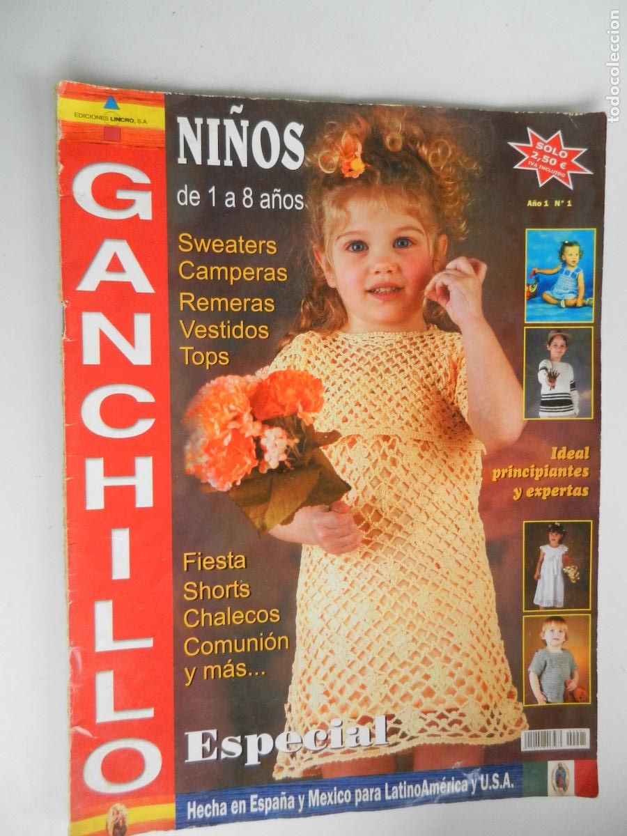 Coleccionismo de Revistas y Peri&oacute;dicos: GANCHILLO REVISTA N&ordm; 1 - ESPECIAL NI&Ntilde;OS DE 1 A 8 A&Ntilde;OS - PARA LATINOAMERICA Y USA